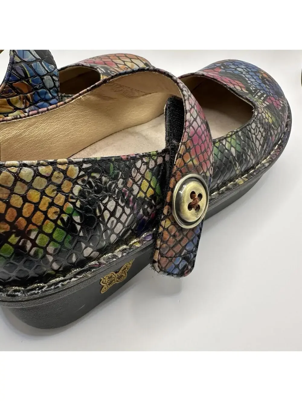 Alegria PAL-724 Womens Size 40 / US 9 Multi Color Snake Mary Janes Nurse PG Lite